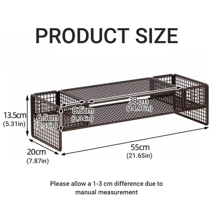 Monitor Laptop Riser Stand with Storage Compartment for Home Office Space Saving