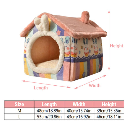 Cat Bed Dog House Pet Villa Kitten Shelter Soft Comfortable Indoor Pet Home
