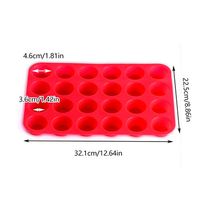 24 Cavity Pan Tray Silicone Mini Cupcake Cookie Baking Mold Au