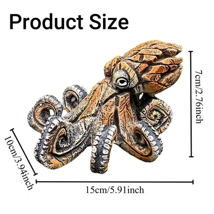 Octopus Fish Tank Decoration Aquarium Ornament Decorative Art Figurine Decor