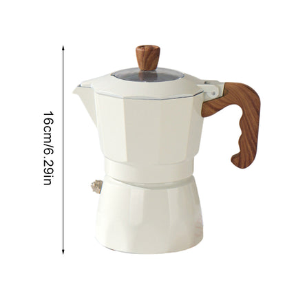 100ml 3.5pa Double Valve Moka Pot Stovetop Espresso Maker for Home Coffee Use