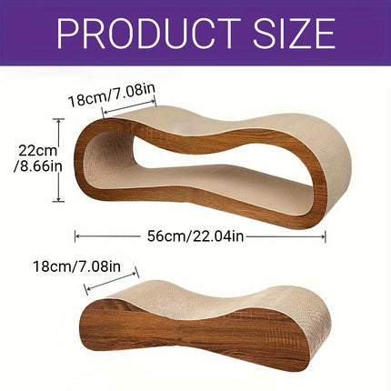 2 in 1 Cat Scratching Lounge Bed Extra Wide Recyclable Cardboard Furniture