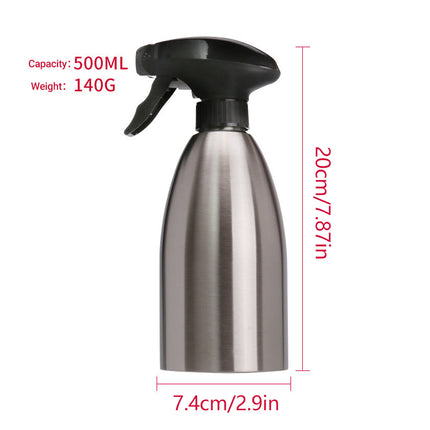 500ml Stainless Steel Cooking Oil Spray Bottle for BBQ and Kitchen Use