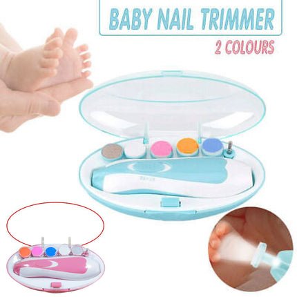 Electric Baby Nail Trimmer Infant Newborn Safe Grinder Clipper Tools Set Austock