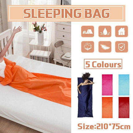 Smooth Silky Sleeping Bag Liner For Camping Hiking Hostel Travel 5Colours - Aimall