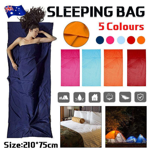 Smooth Silky Sleeping Bag Liner For Camping Hiking Hostel Travel 5Colours - Aimall