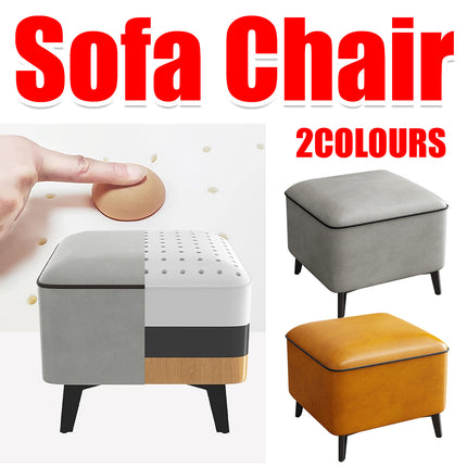 Household Light Luxury Door Shoe Bench Sofa Bench Solid Wood Leather Stool