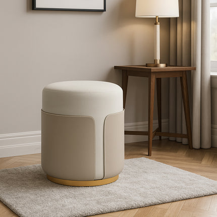 Small Round Stool Living Room Fashionable Sofa Stool Modern Compact Footrest