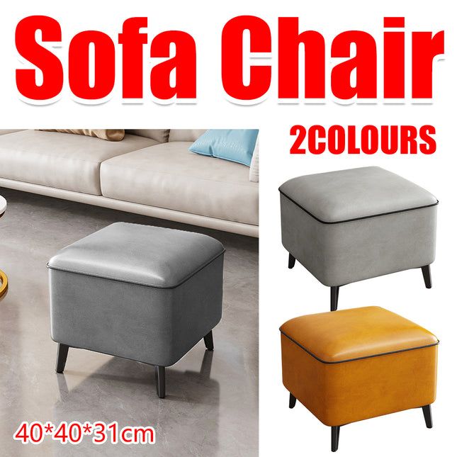 Household Light Luxury Door Shoe Bench Sofa Bench Solid Wood Leather Stool