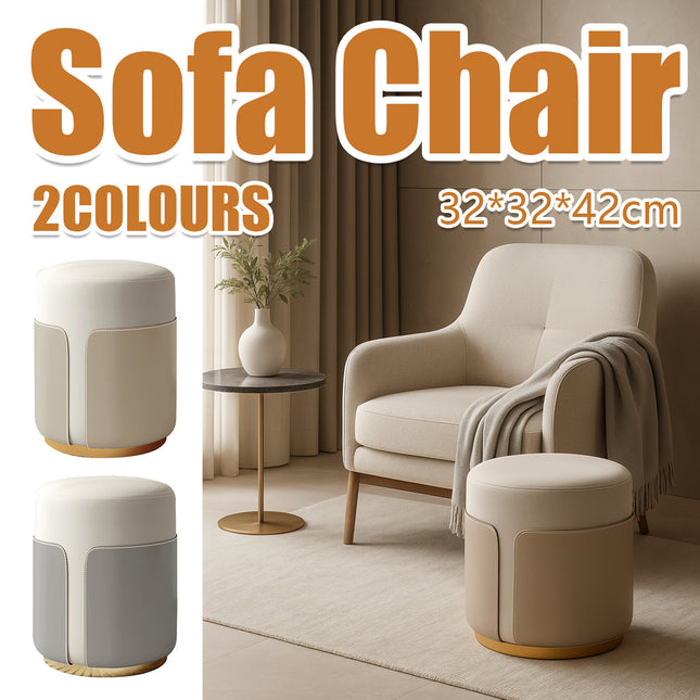 Small Round Stool Living Room Fashionable Sofa Stool Modern Compact Footrest