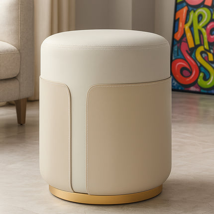 Small Round Stool Living Room Fashionable Sofa Stool Modern Compact Footrest
