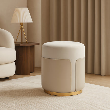 Small Round Stool Living Room Fashionable Sofa Stool Modern Compact Footrest