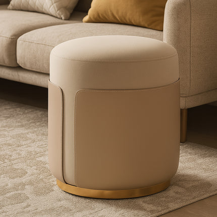 Small Round Stool Living Room Fashionable Sofa Stool Modern Compact Footrest