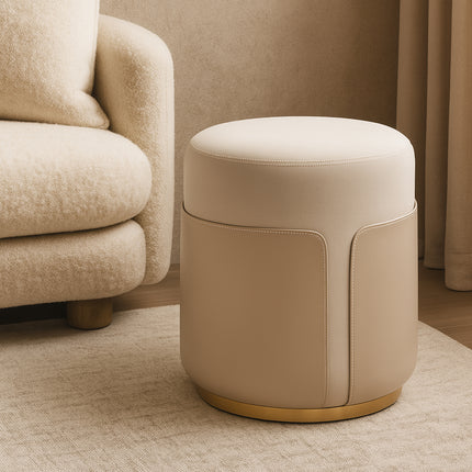 Small Round Stool Living Room Fashionable Sofa Stool Modern Compact Footrest