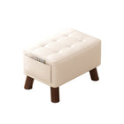 Sofa Stool Shoe Changing Bench 28 x 28 x 40cm with Side Pocket for Living Room