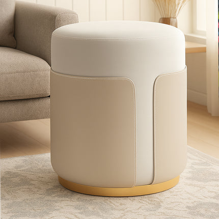 Small Round Stool Living Room Fashionable Sofa Stool Modern Compact Footrest