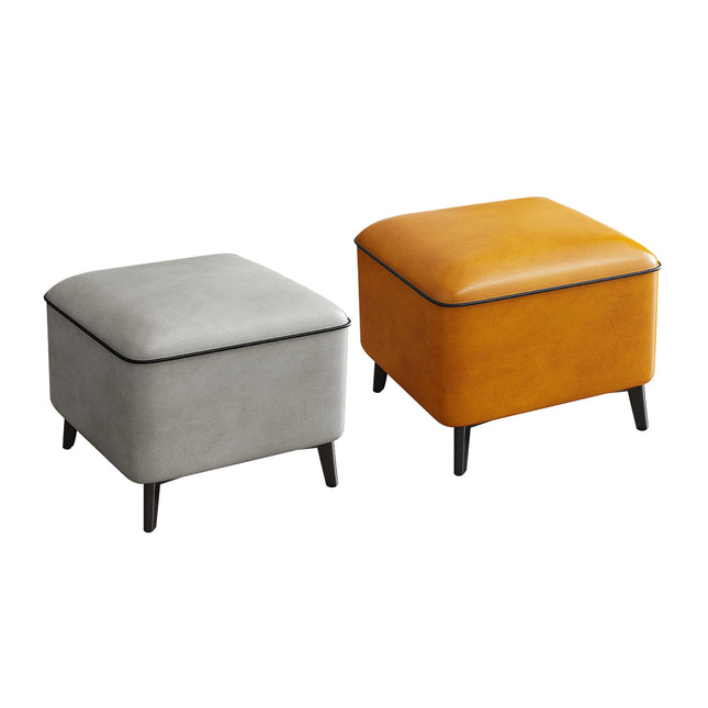 Household Light Luxury Door Shoe Bench Sofa Bench Solid Wood Leather Stool