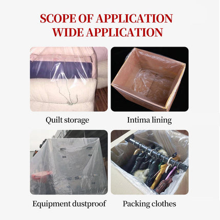 50pcs Large Transparent Plastic Square Dust Bag Carton Inner Liner Storage Bags