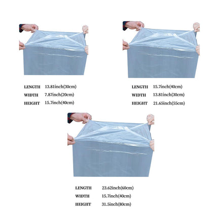 50pcs Large Transparent Plastic Square Dust Bag Carton Inner Liner Storage Bags