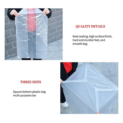 50pcs Large Transparent Plastic Square Dust Bag Carton Inner Liner Storage Bags