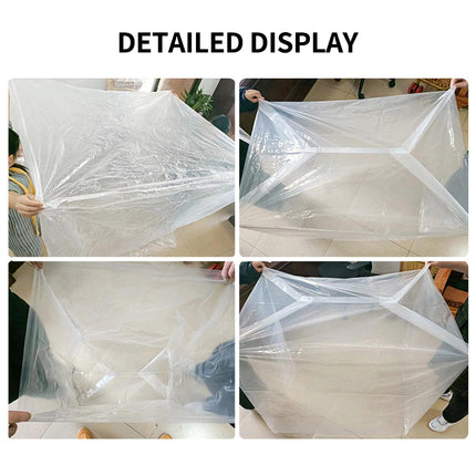 50pcs Large Transparent Plastic Square Dust Bag Carton Inner Liner Storage Bags