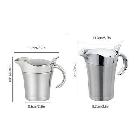 Stainless Steel Steak Sauce Pot Sauce Seasoning Pot Small for Gravy Kitchen