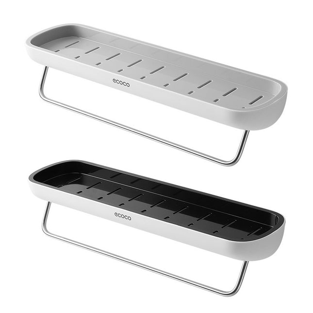 Kitchen Bathroom Wall-Mounted Storage Rack Rustproof Aluminum Easy Install