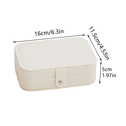 Portable Jewellery Box Travel Case Ring Earring Necklace 16 x 11.5 x 5cm