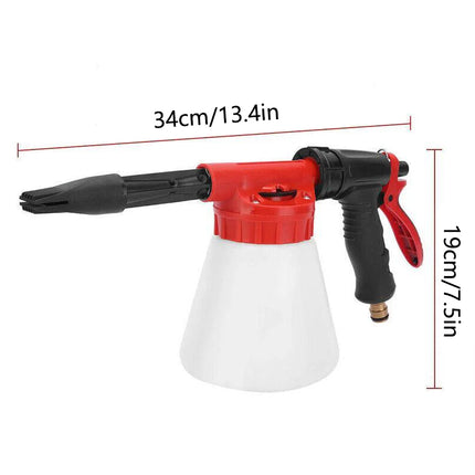 1L Car Wash Foam Gun Soap Sprayer Hose Lance Pipe Spray Bottle Cleaning Tool Kit