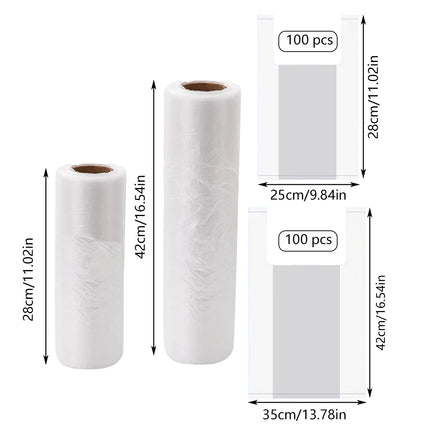 5rolls Food Preservation Bag for Refrigerator Vegetables Food Kitchen Storage