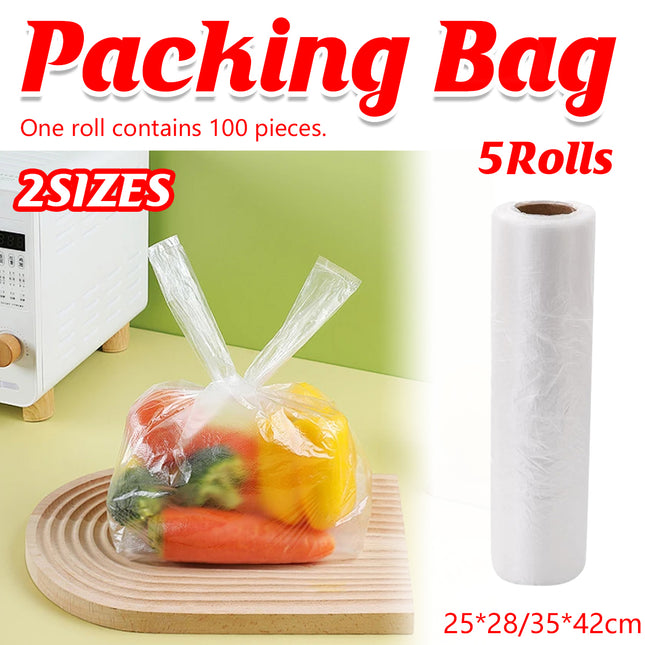 5rolls Food Preservation Bag for Refrigerator Vegetables Food Kitchen Storage