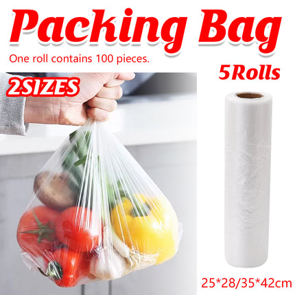 5rolls Food Preservation Bag for Refrigerator Vegetables Food Kitchen Storage
