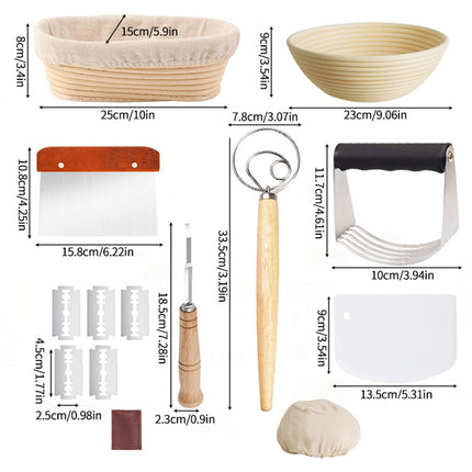 Baking Tool 14pcs Bread Making Kit Dough Proofing Tools Fermentation Accessories