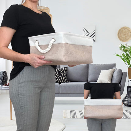 Foldable Handheld Storage Basket for Kitchen Bathroom Bedroom Closet Clothes