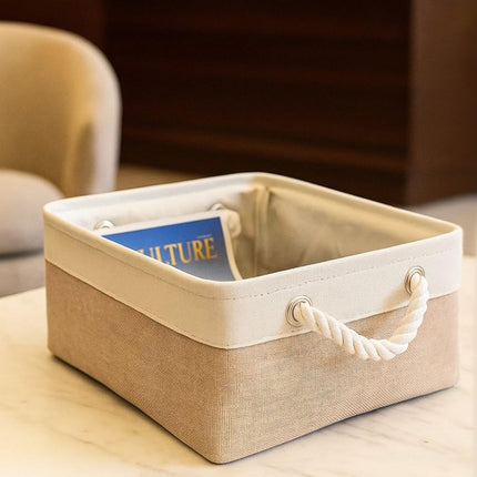 Foldable Handheld Storage Basket for Kitchen Bathroom Bedroom Closet Clothes