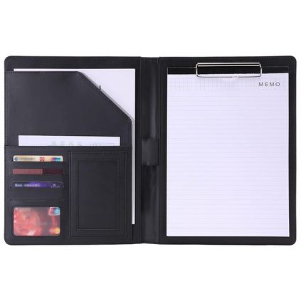A4 Multifunctional Business File Folder Leather for Document Paper Storage Use