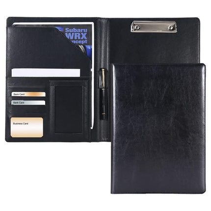 A4 Multifunctional Business File Folder Leather for Document Paper Storage Use