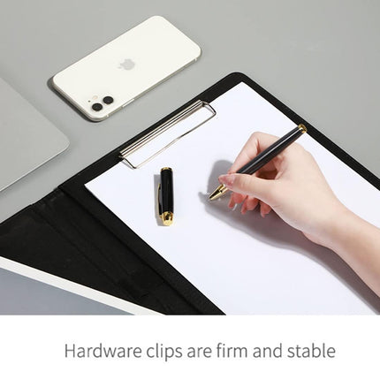 A4 Multifunctional Business File Folder Leather for Document Paper Storage Use