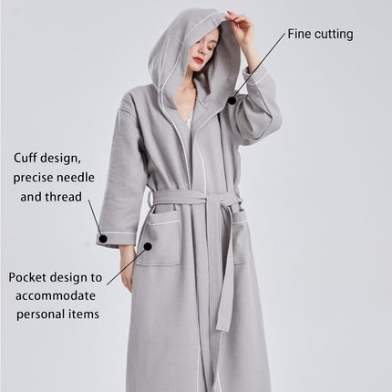Quick Dry Absorbent Hooded Bathrobe Sleep Robe Comfort for Home Hotel Daily Use