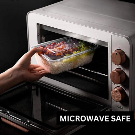 50PCS Food-Grade Disposable Square Takeout Container 750/1000ml