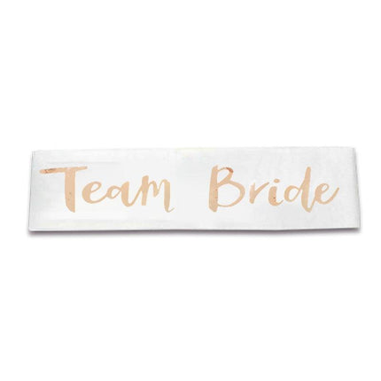 White Rose Gold Team Bride Hens Party Sash Sashes Night Bachelorette Bridal Au