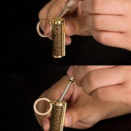 Fire Starter Lighter Waterproof Flint Match Metal Keychain Camping Survival Bda