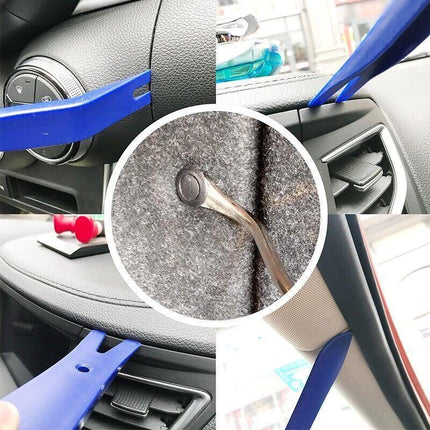 12Pcs Car Trim Removal Tool Auto Hand Tools Pry Bar Dash Panel Door Interior Kit - Aimall