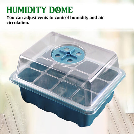 10 Plant Seeds Grow Box Propagation Nursery Garden Seedling Starter Tray 12 Hole