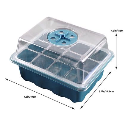 10 Plant Seeds Grow Box Propagation Nursery Garden Seedling Starter Tray 12 Hole