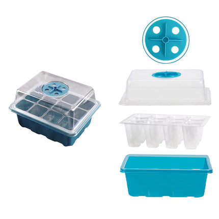 10 Plant Seeds Grow Box Propagation Nursery Garden Seedling Starter Tray 12 Hole