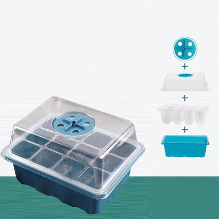 10 Plant Seeds Grow Box Propagation Nursery Garden Seedling Starter Tray 12 Hole