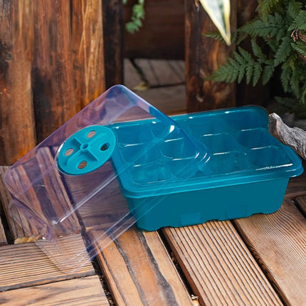 10 Plant Seeds Grow Box Propagation Nursery Garden Seedling Starter Tray 12 Hole