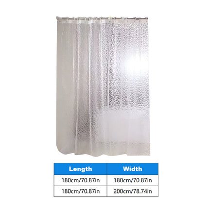 Waterproof Bath Curtain Premium PEVA Fabric Mold Resistant for Bathroom Toilet