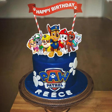 Paw Patrol Cake Topper Kids Birthday Party Cake Decoration Party Supplies - Aimall